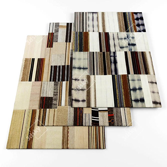 Versatile Rug Collection- 8 Textures 3D model image 1