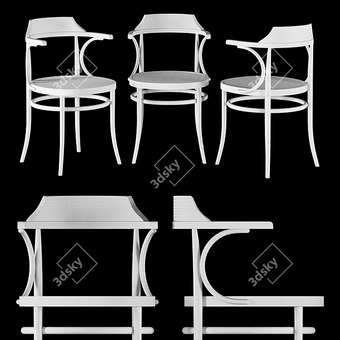 Modern Wood Chair: Thonet 233M 3D model image 2