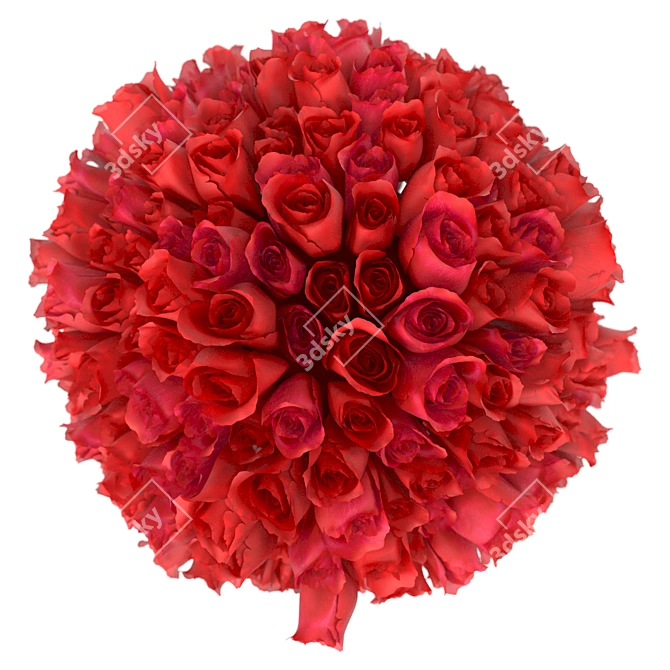 Elegant Rose Bouquet | Realistic 3D Model 3D model image 3
