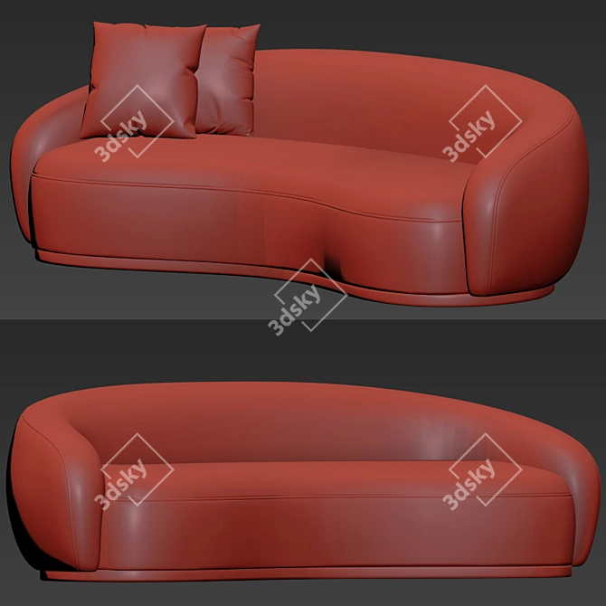 Elegant Siena Sofa: Versatile and Stylish 3D model image 2