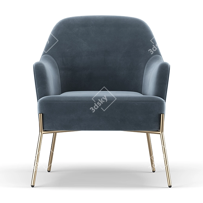Elegant Erastus Armchair: Comfort in Style 3D model image 2