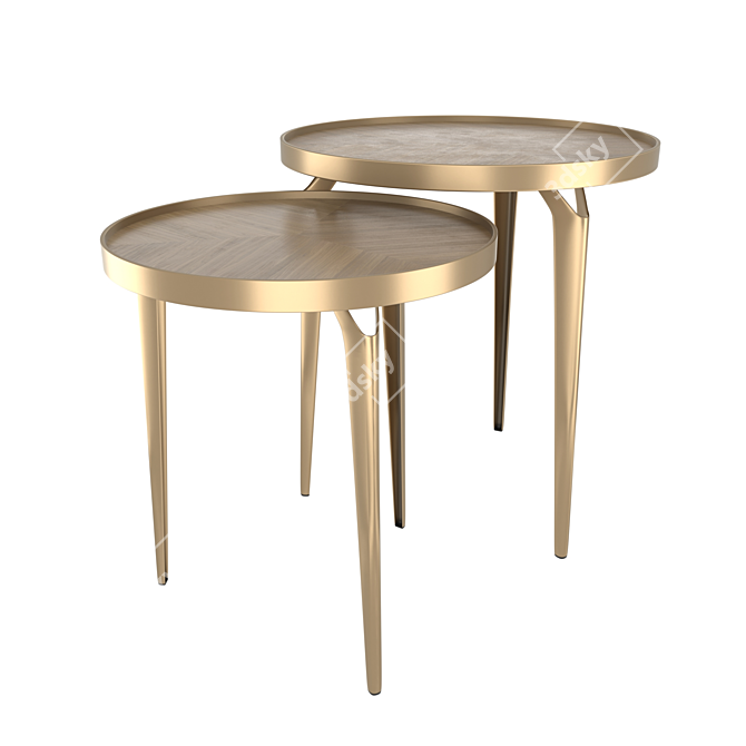 Modern Fusion: Bristol Coffee Tables 3D model image 3
