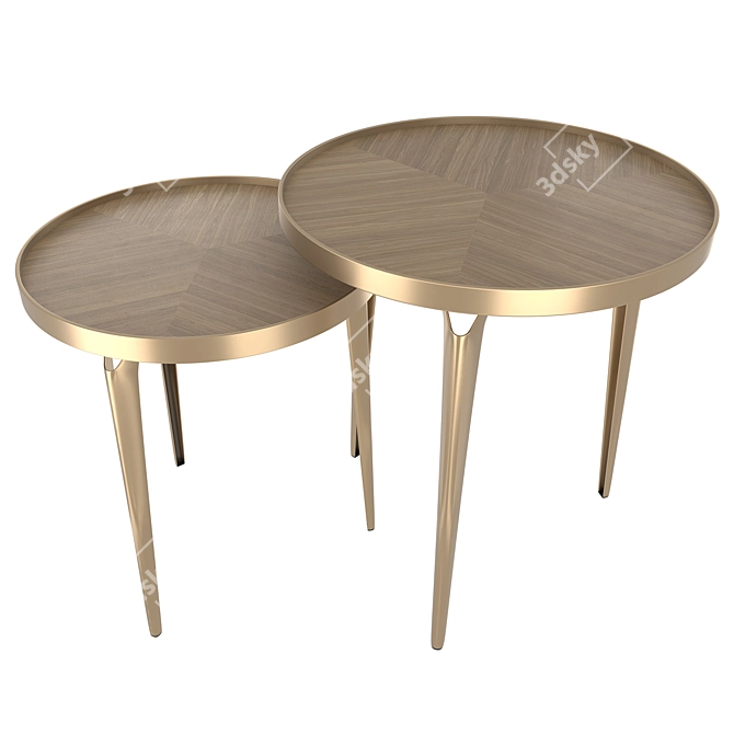 Modern Fusion: Bristol Coffee Tables 3D model image 4