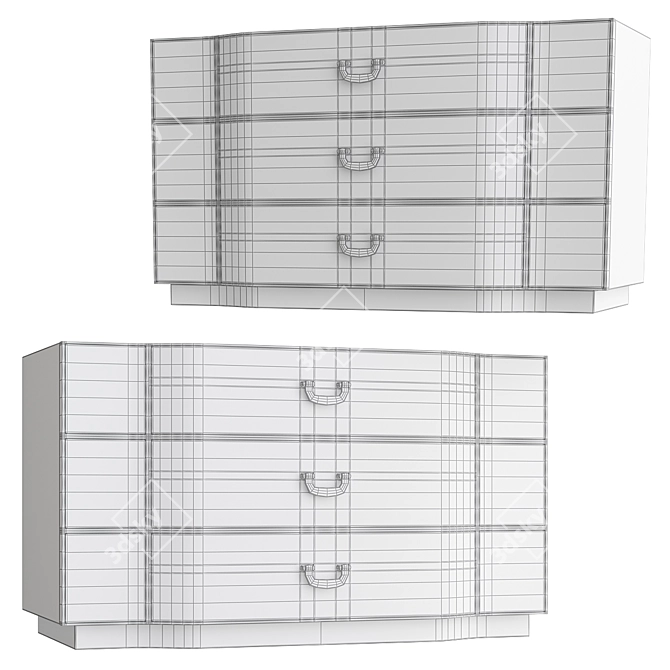 Elegant Valentino Bed Frame 3D model image 2