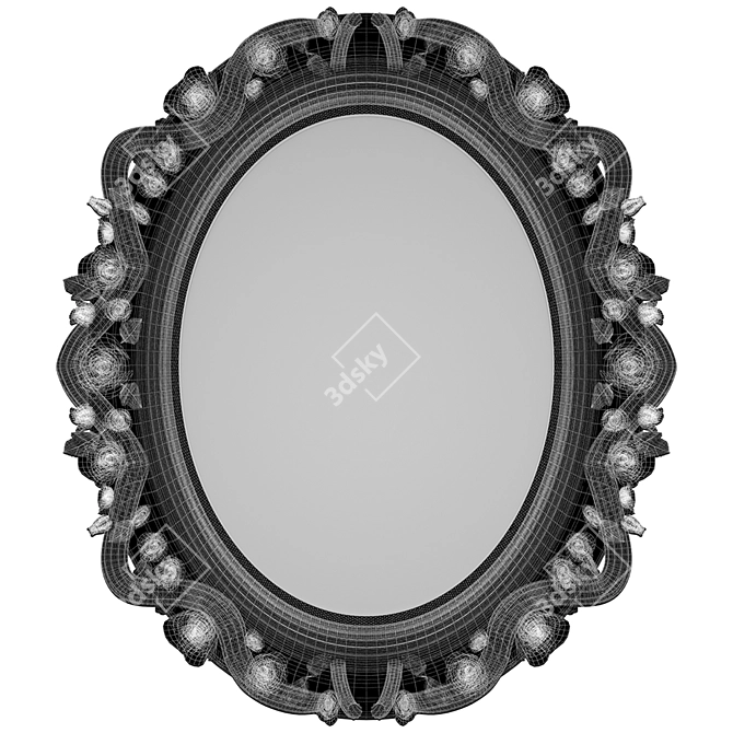 Elegant Reflection: Decorative Mirror 3D model image 3