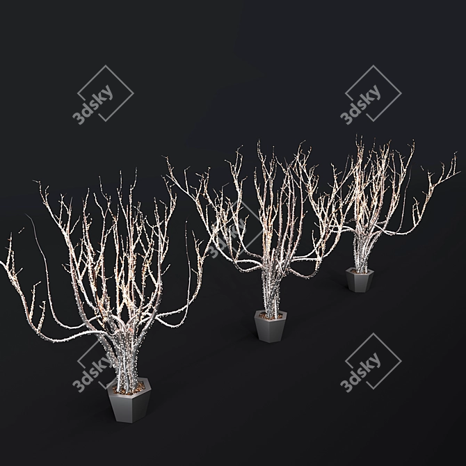 Cityscape Garland Tree Lights 3D model image 2