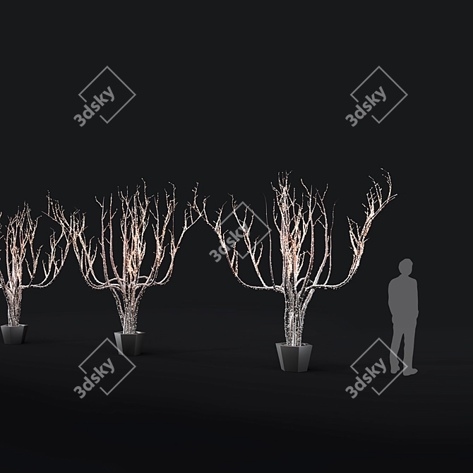 Cityscape Garland Tree Lights 3D model image 3