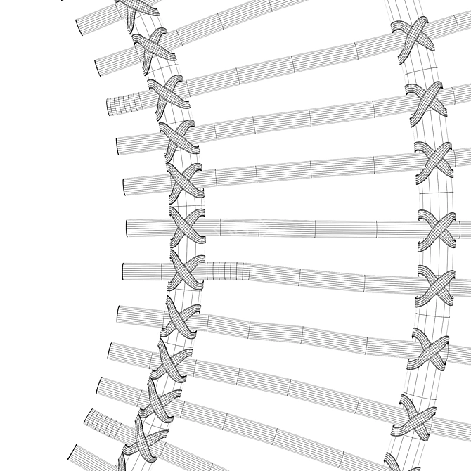 Rattan Mirror: La Redoute Nogu 3D model image 3