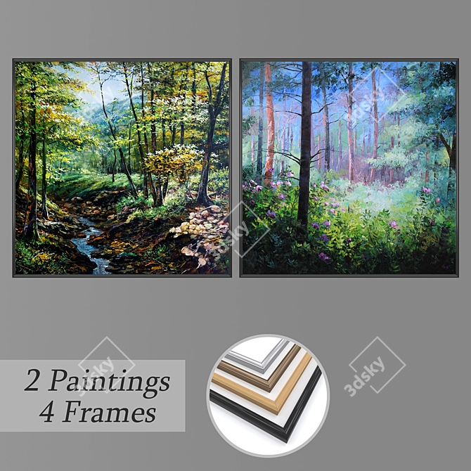 Versatile Wall Painting Set 3D model image 1