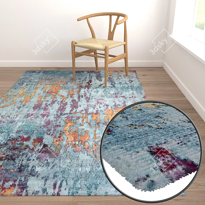 High-Quality Carpets Set 3D model image 5