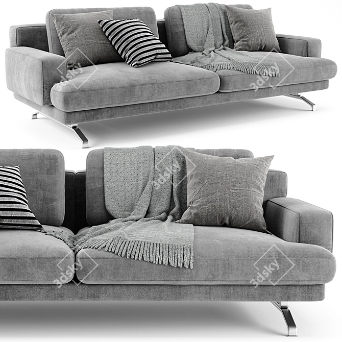 Elegant Lemamobili Mustique Sofa 3D model image 1