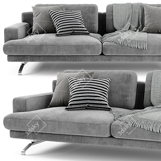 Elegant Lemamobili Mustique Sofa 3D model image 2