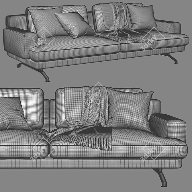 Elegant Lemamobili Mustique Sofa 3D model image 4