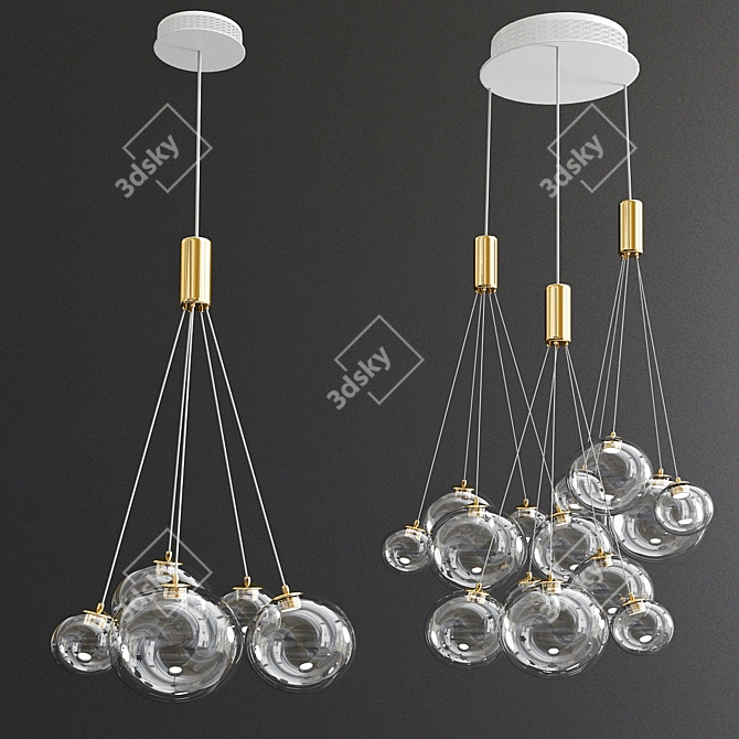 Elegant JODIS Pendant Shades 3D model image 1