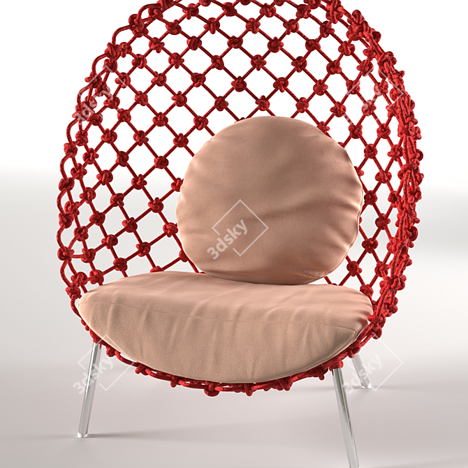 Dragnet Cocoon Lounge Chair 3D model image 2