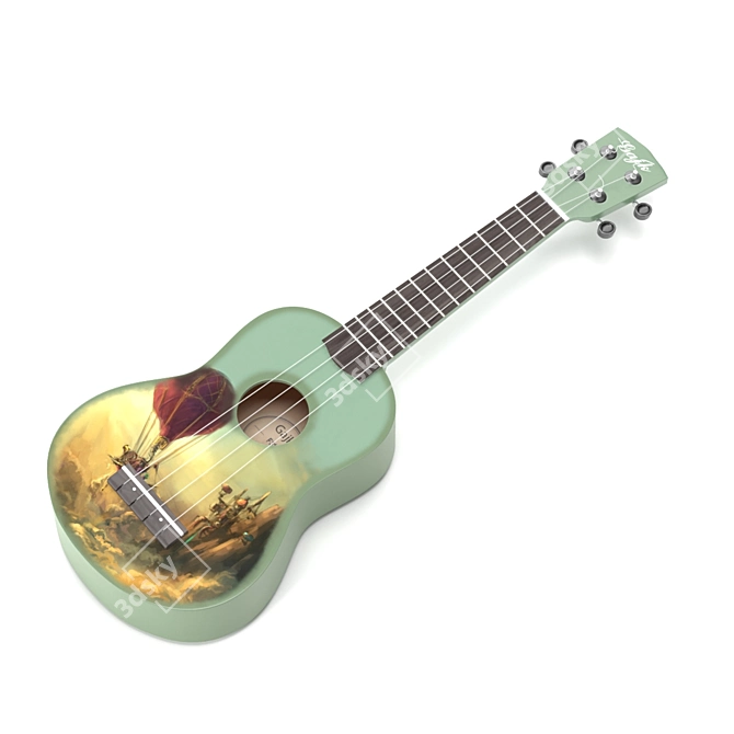 Colorful Ukulele: Musical Instrument 3D model image 3