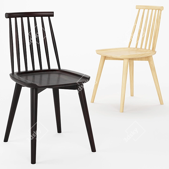 Windsor 02 Chair: Modern Design & Quality Craftsmanship 3D model image 1