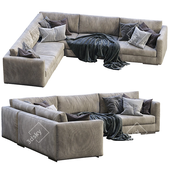 Modern Flexform Magnum Sofa 3D model image 2