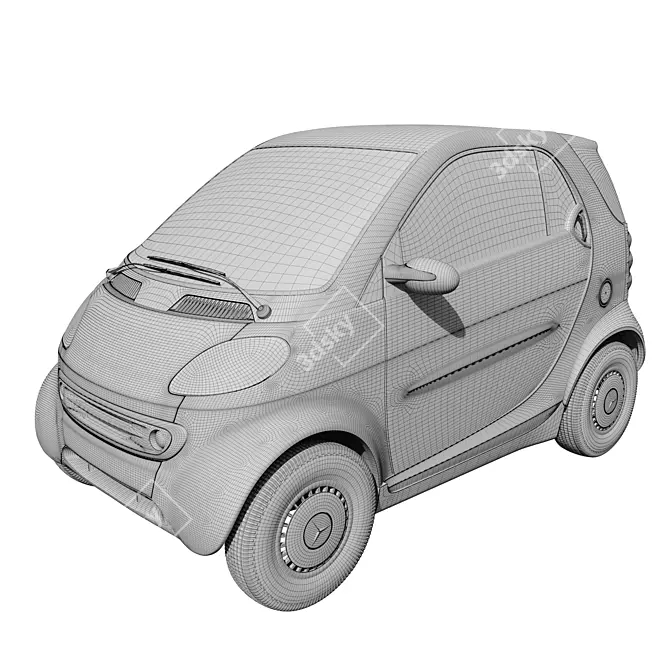 Smart City Coupe: Compact and Smart 3D model image 4