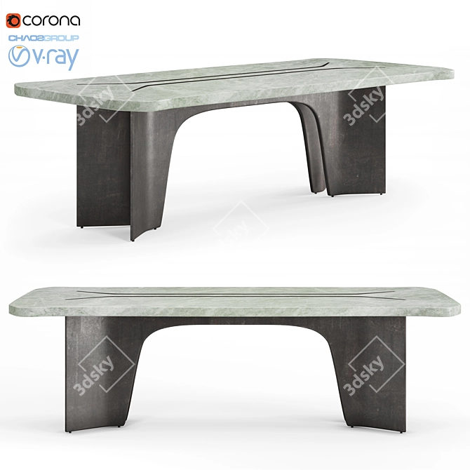 Dennis Miller Elysian Wood Table 3D model image 1