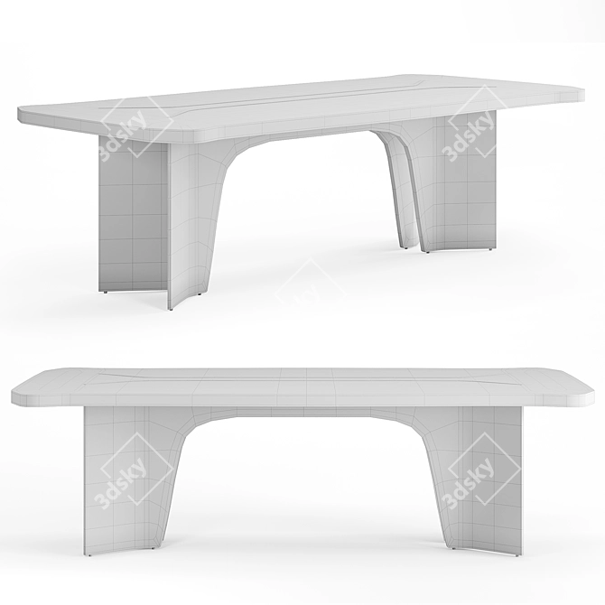 Dennis Miller Elysian Wood Table 3D model image 2