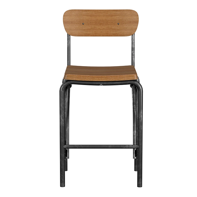 Industrial Loft Solene Bar Stool 3D model image 2