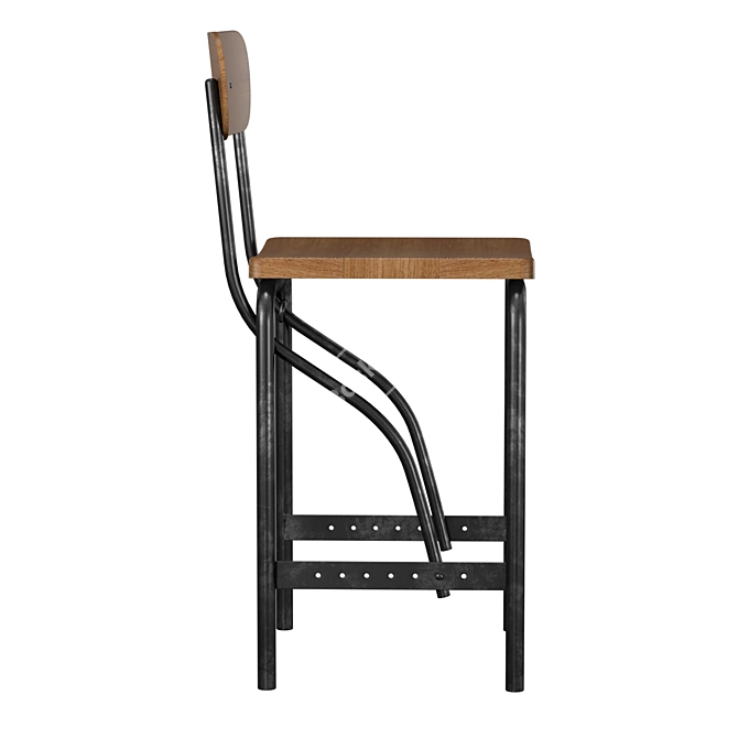 Industrial Loft Solene Bar Stool 3D model image 4