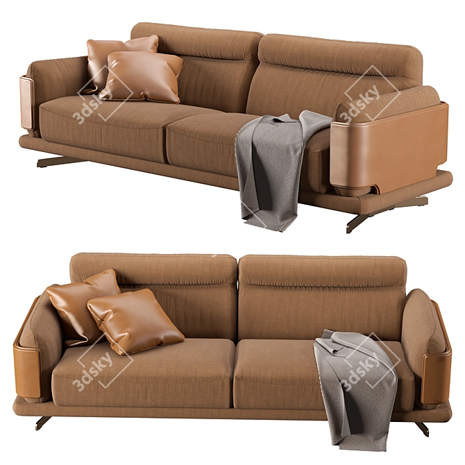 Sleek and Cozy: Ditre Italia Skin Sofa 3D model image 1