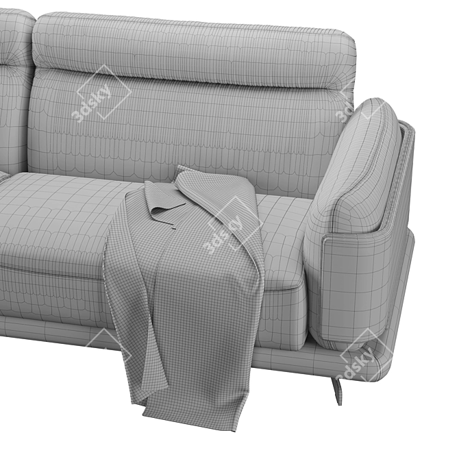 Sleek and Cozy: Ditre Italia Skin Sofa 3D model image 5