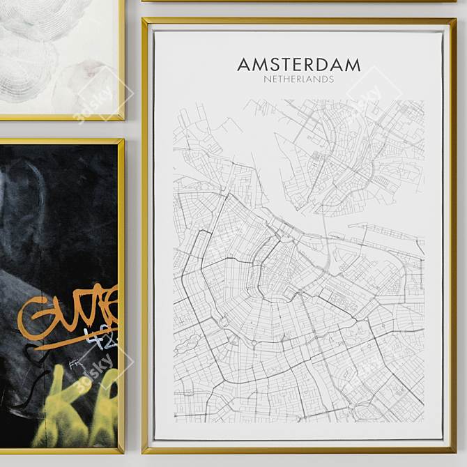 Dazzling Amsterdam Art Frams 3D model image 3