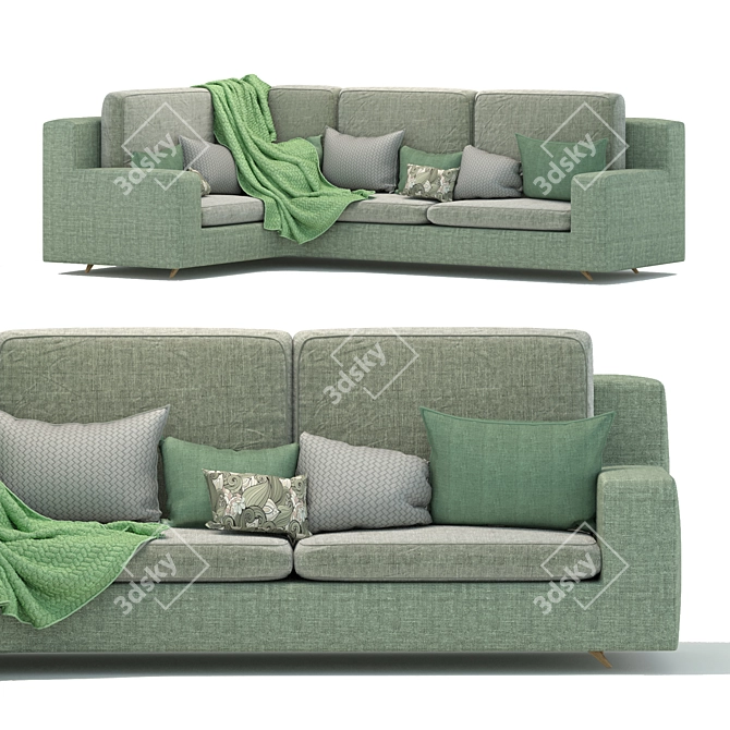 Modern 3D Sofa Design 3D model image 1