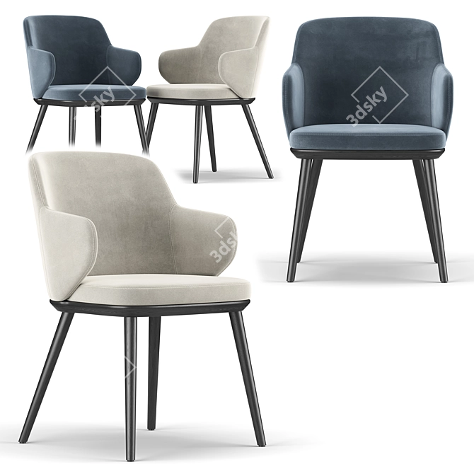  Elegant Foyer Chair - CS1889 3D model image 1