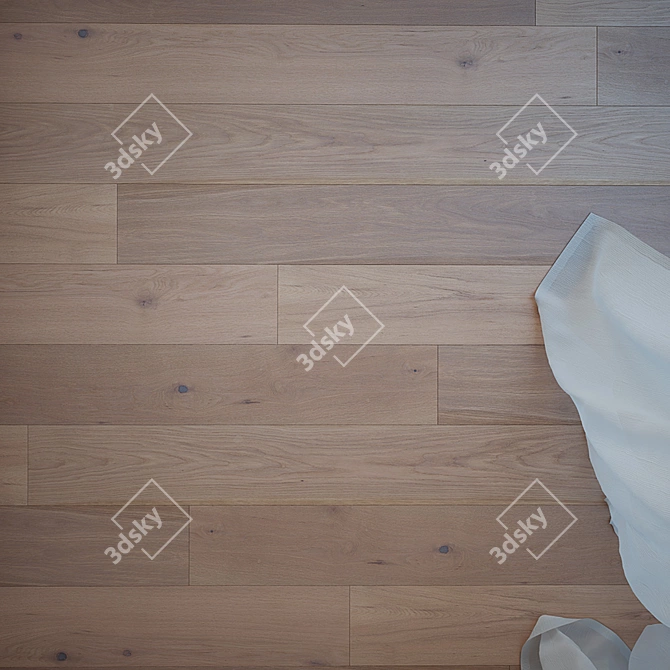 Greenland Oak Parquet Flooring - High Quality Wood Texture 3D model image 2