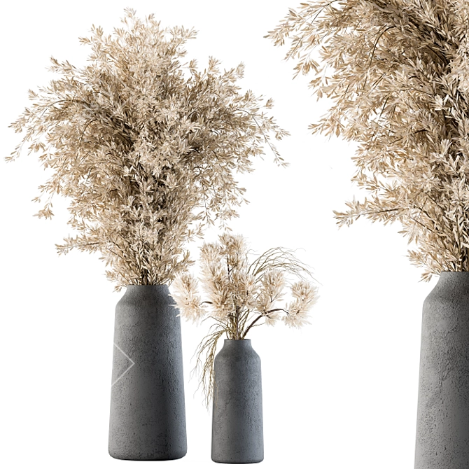 Pampas Dry Plants: Rustic Charm 3D model image 1