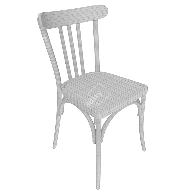 Elegant French Chair: Realistic 3D Model 3D model image 5