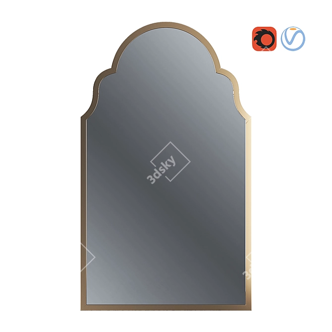 Elegant Adelaide Mirror 3D model image 1