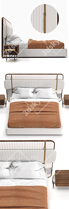 Mezzo Collection Bed Scott - Sleek and Stylish Sleep 3D model image 3