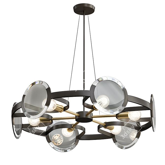 Elegant Venumblack Chandelier 3D model image 1