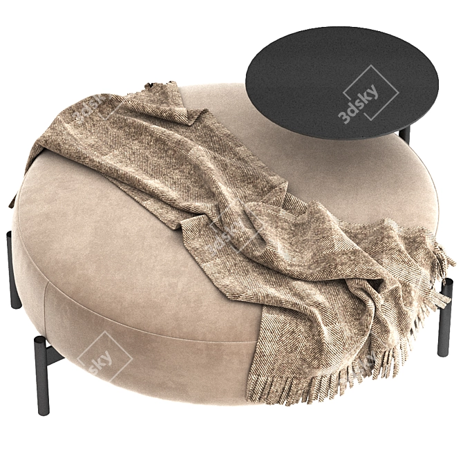 Modern Millimeter Pouf: Stylish and Versatile 3D model image 2