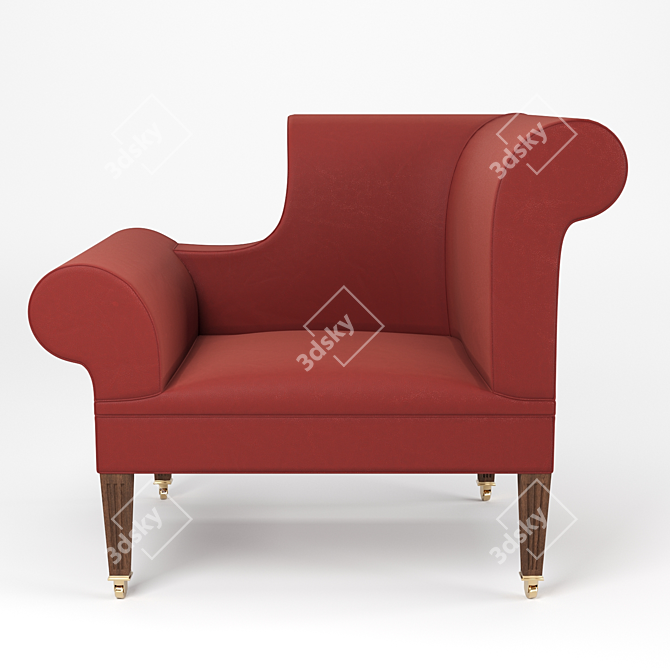 Sleek Napoleon Chair with Elegant Design 3D model image 2