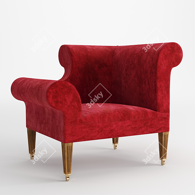 Sleek Napoleon Chair with Elegant Design 3D model image 3