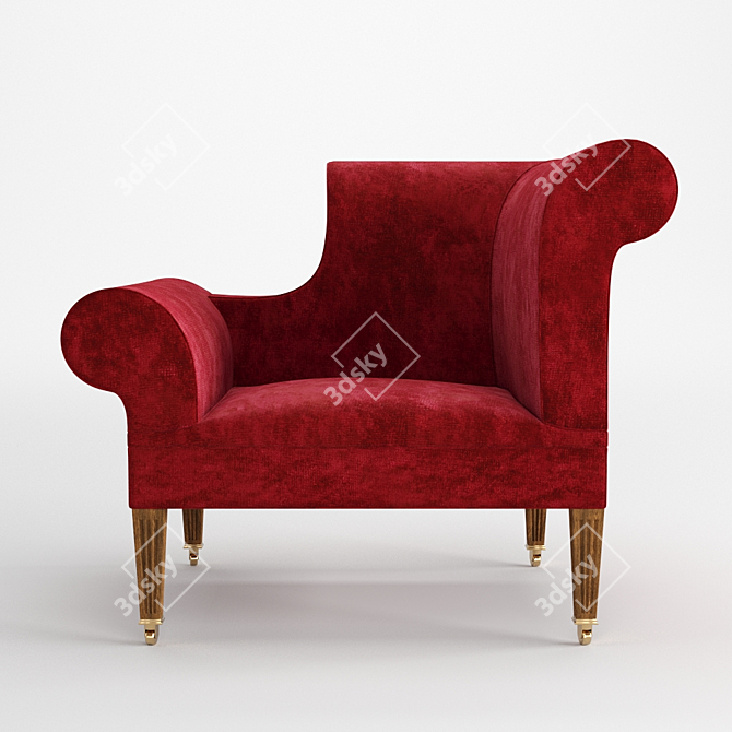 Sleek Napoleon Chair with Elegant Design 3D model image 4