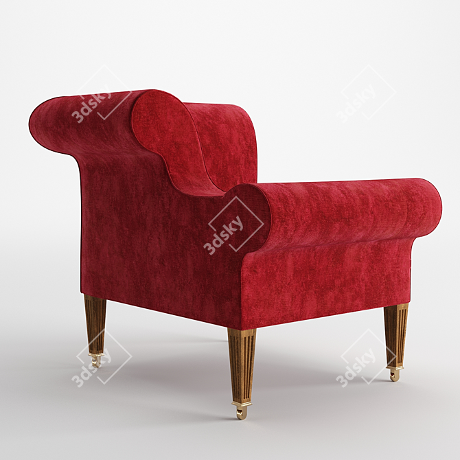 Sleek Napoleon Chair with Elegant Design 3D model image 5