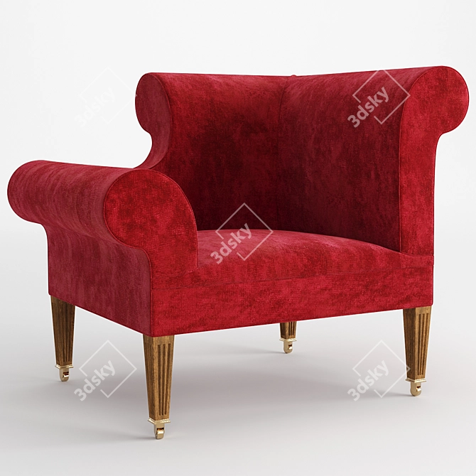 Sleek Napoleon Chair with Elegant Design 3D model image 6