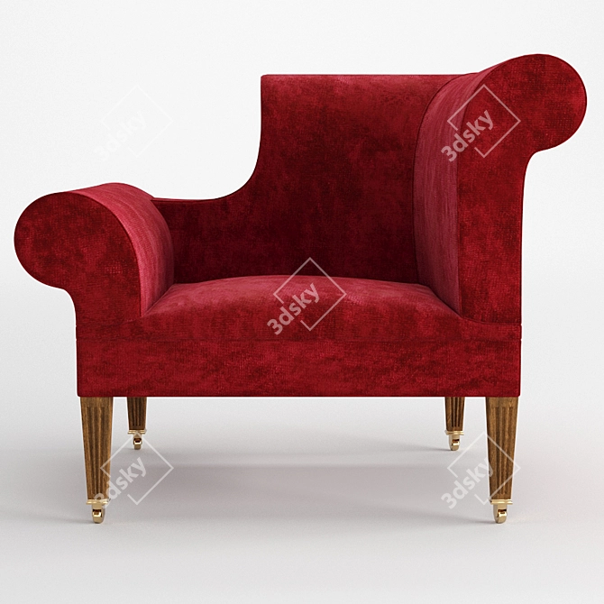 Sleek Napoleon Chair with Elegant Design 3D model image 7