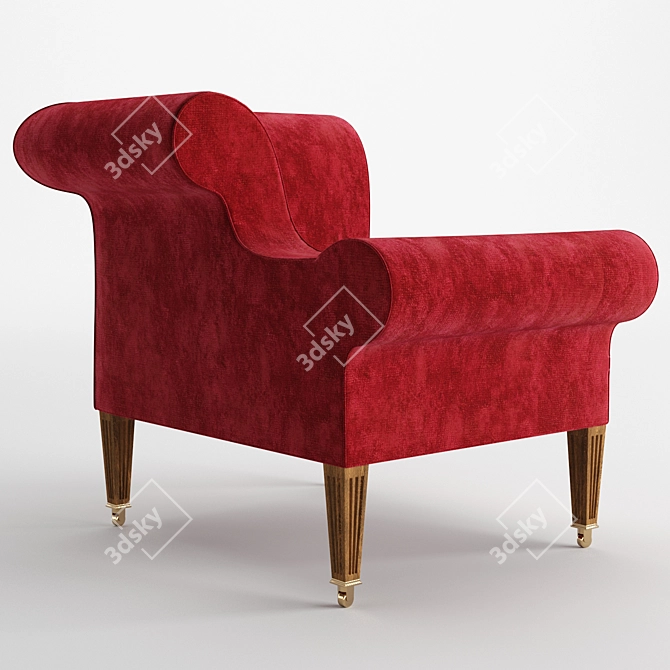 Sleek Napoleon Chair with Elegant Design 3D model image 8