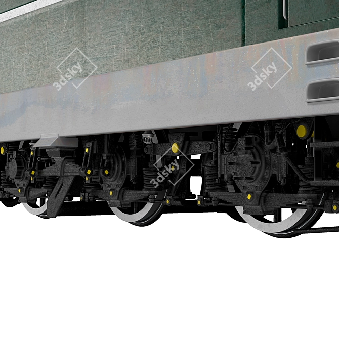 Soviet-built DC Electric Locomotive 3D model image 1