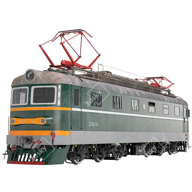 Soviet-built DC Electric Locomotive 3D model image 4