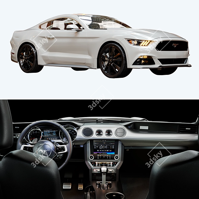 Ford Mustang GT Premium HQ Interior 3D model image 1