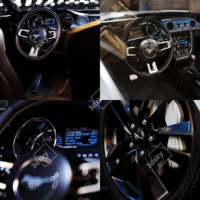 Ford Mustang GT Premium HQ Interior 3D model image 2